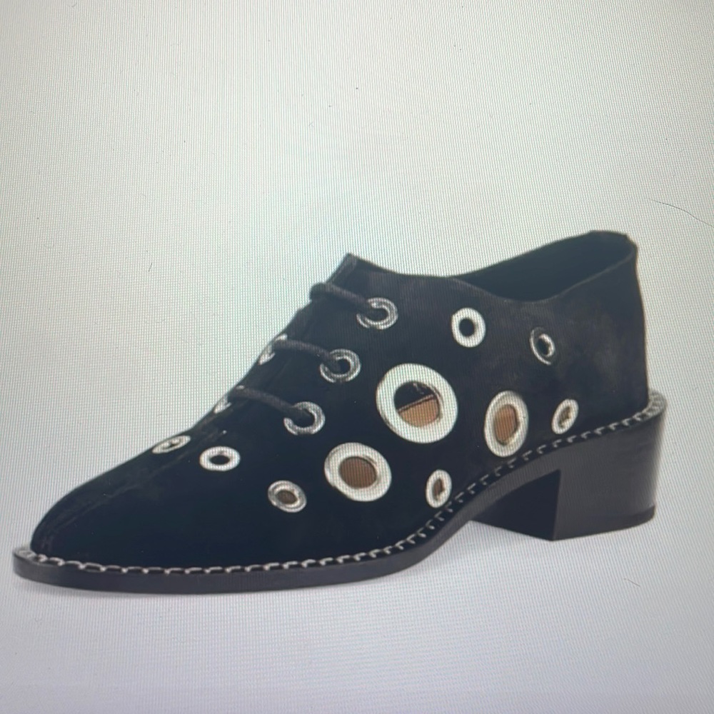 Proenza Schouler Shoes Circle Grommet Lace Up Suede Oxford Shoe size 40